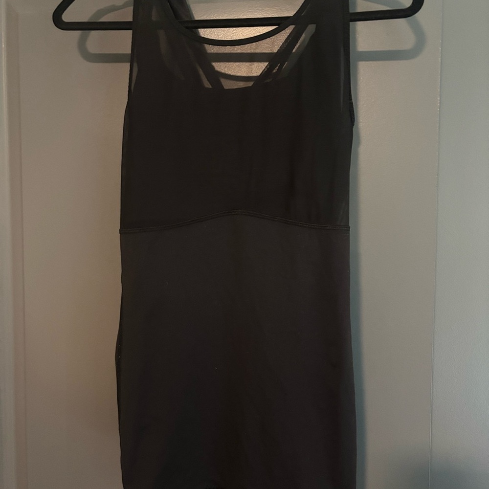 SUPER UNIQUE: Black mesh lululemon tank top - Ready Set Sweat